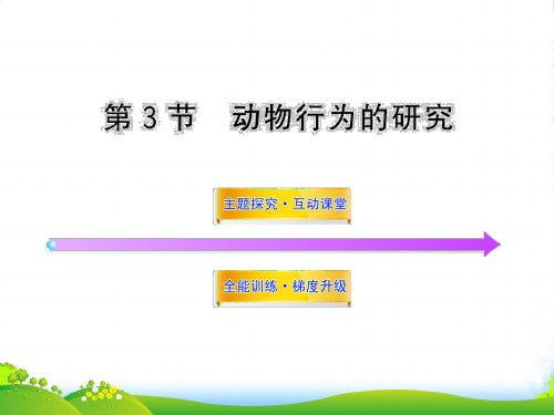 八年级生物上册 第十六章 第三节 动物行为的研究课件 北师大版