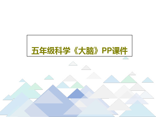 五年级科学《大脑》PP课件共28页文档