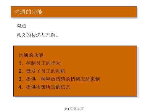 沟通组织行为学罗宾斯中文PPT课件