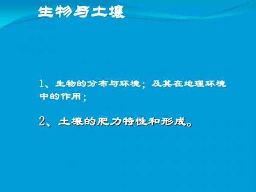 高考复习生物与土壤ppt