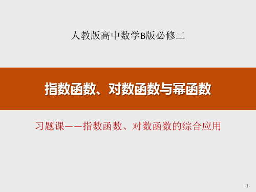 《习题课——指数函数、对数函数的综合应用》PPT课件 人教高中数学B版必修二