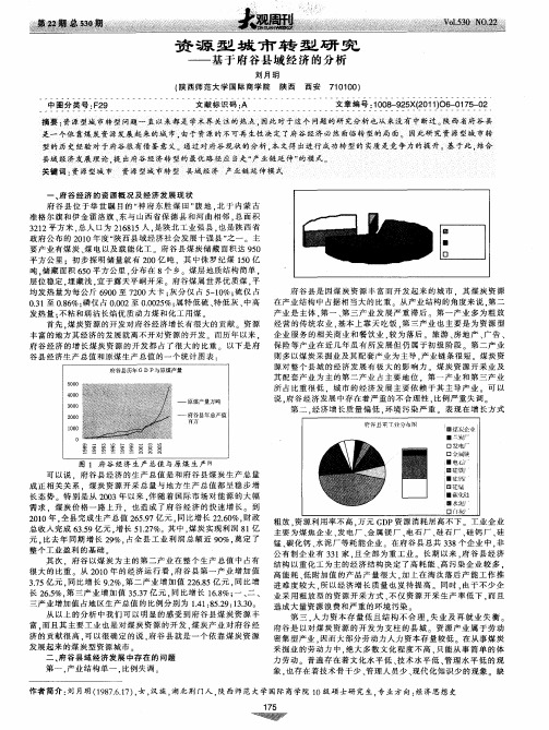 资源型城市转型研究——基于府谷县域经济的分析