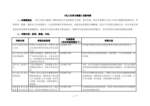 电工仪表与测量技能考核