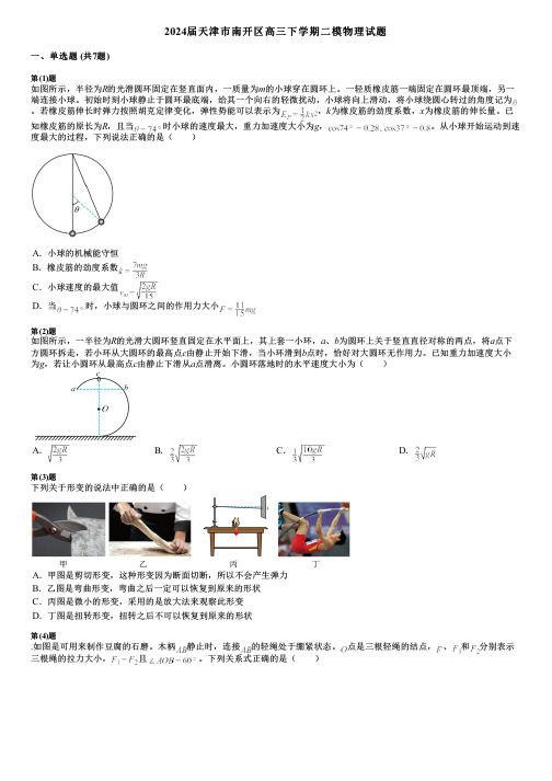 2024届天津市南开区高三下学期二模物理试题 (2)