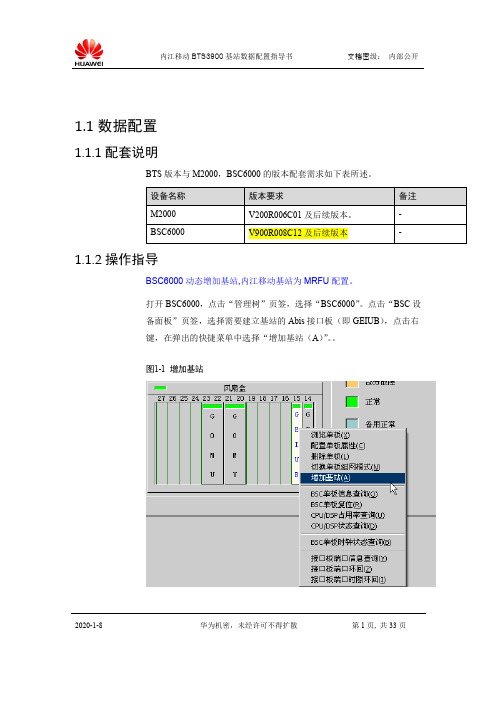 BTS3900 MRFU数据配置指导资料