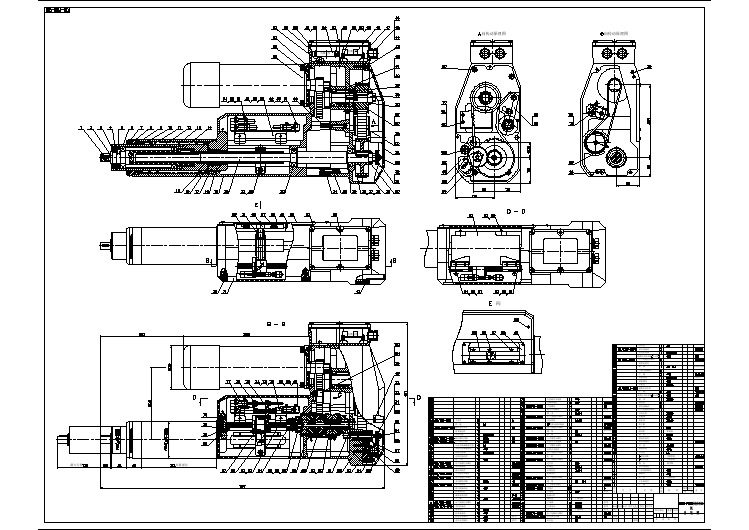典型同步攻丝机设计cad机械总装图纸（甲级院设计）