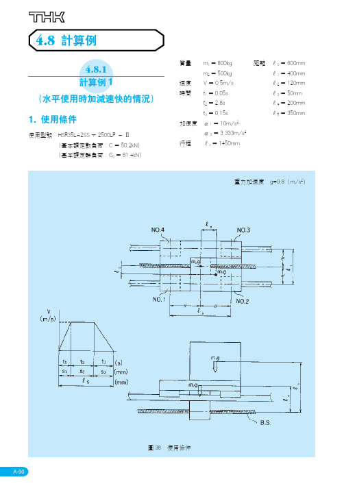 THK直线导轨选型实例