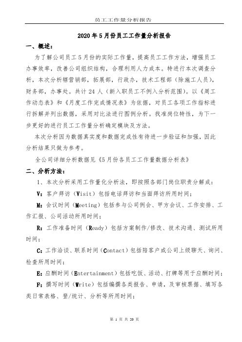 人力资源  员工工作量分析报告