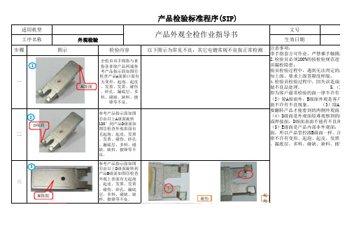 产品外观全检作业指导书范例