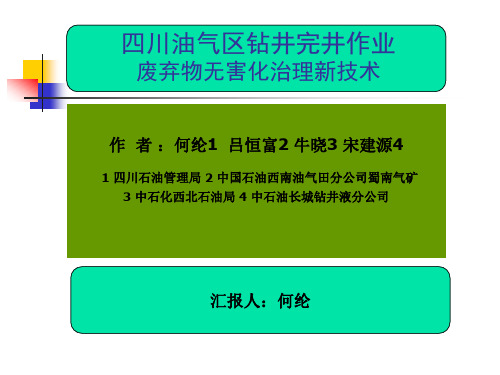 8C钻井完井作业废弃物无害化治理新技术