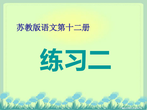 苏教版语文12册练习二