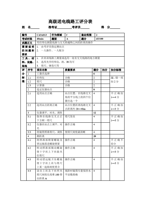 用经纬仪测量线路与交叉跨越物之间的距离的操作