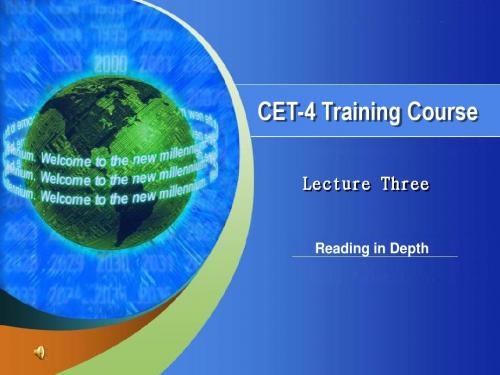 CET-4 Lecture 3