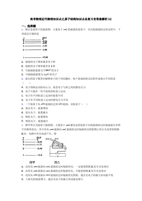 高考物理近代物理知识点之原子结构知识点总复习含答案解析(4)