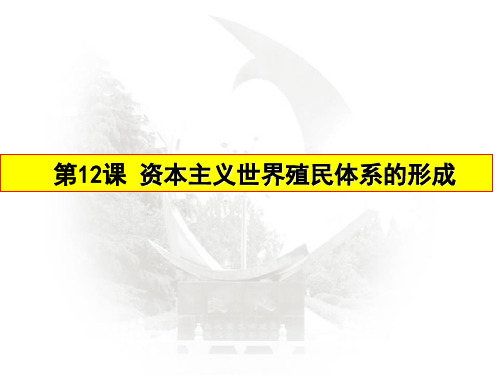 第十二课 资本主义世界殖民体系的形成高中历史统编版必修中外历史纲要下 课件(共12页)