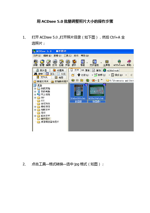 用ACDsee批量调整图片大小的操作步骤