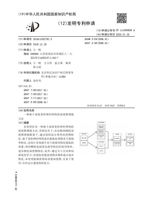 一种基于深度卷积神经网络的深度图增强方法[发明专利]