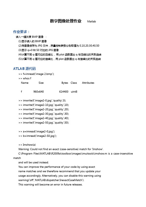 数字图像处理 Matlab版 作业1