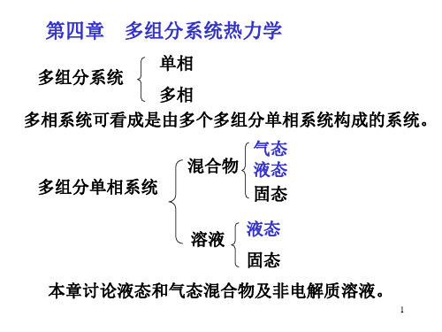 第四章    多组分系统热力学