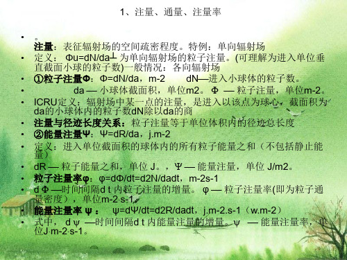 辐射剂量学知识点总结.ppt