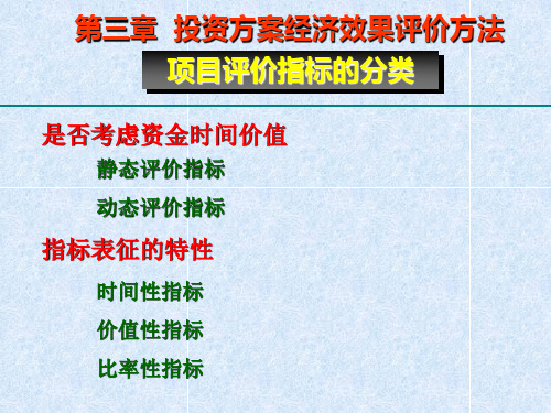 第3章投资方案经济效果评价方法.