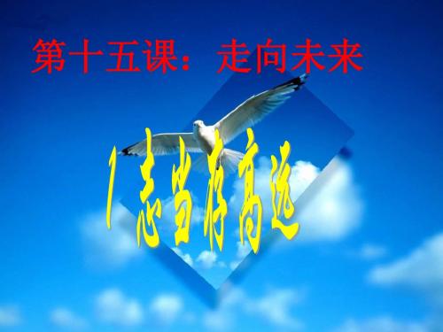 教科版九年级道德与法治下册第十五课 走向未来(22张幻灯片)