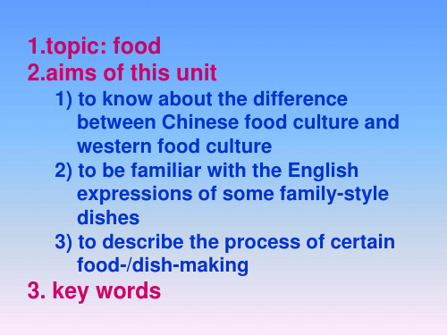 大学英语口语教程 Food