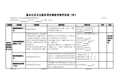 基公(慢病管理)考核表