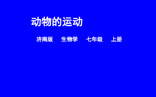 济南版生物学七年级上册 第二单元第二章第三节 动物的运动