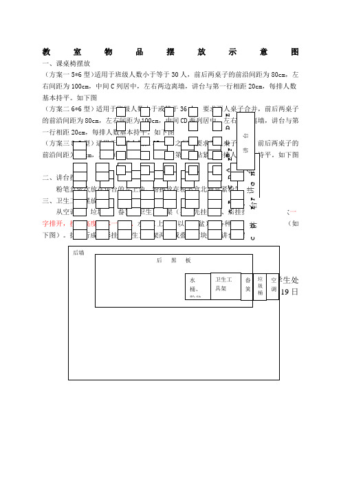 教室物品摆放示意图