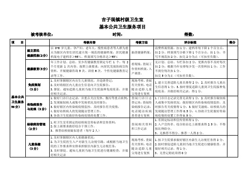 村卫生室考核细则