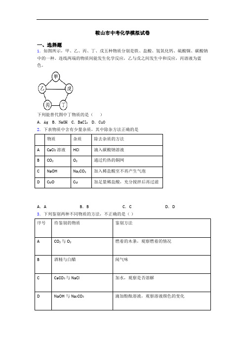 鞍山市中考化学模拟试卷