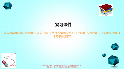 高中数学第3章空间向量与立体几何32空间向量的应用321直线的方向向量与平面的法向量课件苏教版选修2