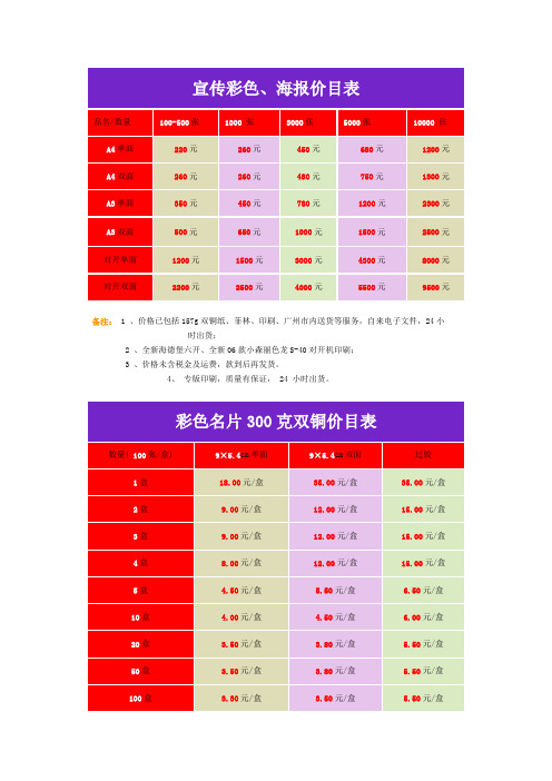 广州印刷报价