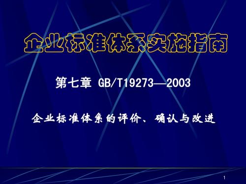 体系 7 评价、确认、改进