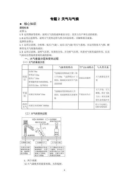 专题2 天气与气候 2023高卡地理静悟材料