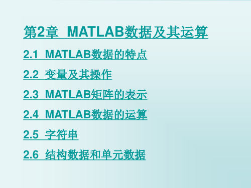 MATLAB数据及运算.