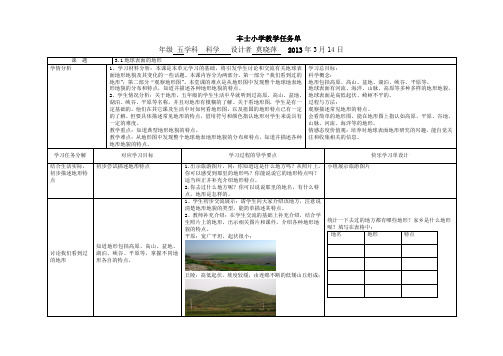 3.1地球表面的地形