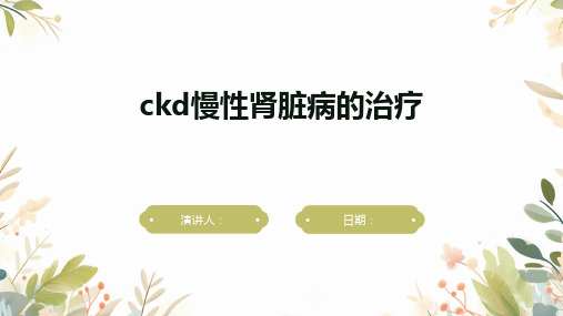 ckd慢性肾脏病的治疗