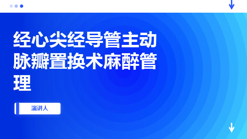 经心尖经导管主动脉瓣置换术麻醉管理