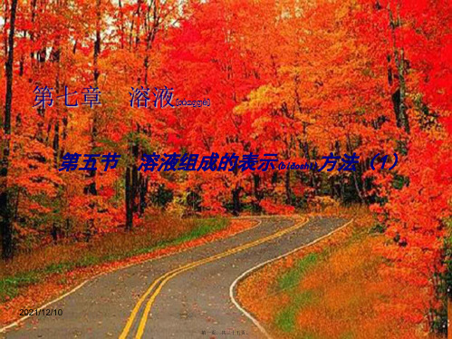 九年级化学《溶液组成的表示方法》