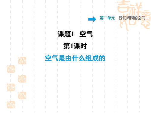 九年级初中化学人教 第2单元  我们周围的空气训练习题课件2.1.1  空气是由什么组成的