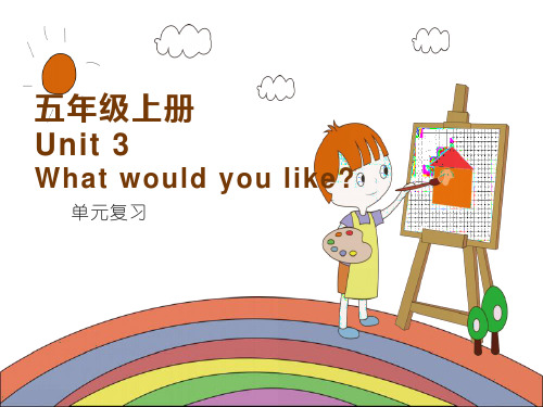 人教PEP版英语五年级上册Unit 3 What would you like ？复习 课件