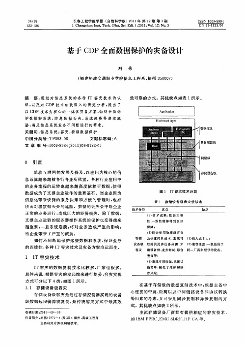 基于CDP全面数据保护的灾备设计