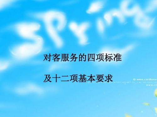 对客服务四项标准及十二项基本要求-文档资料