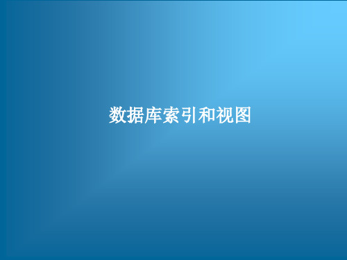 跟我学Oracle从入门到精通培训教程——数据库索引和视图