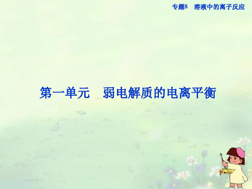 (江苏专用)2013年高考化学总复习 专题8 第一单元 弱电解质的电离平衡课件