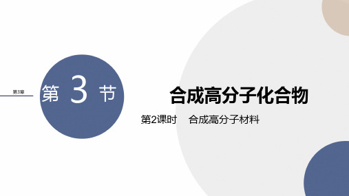 2024-2025学年高二化学选择性必修3(鲁科版)教学课件第3章第3节第2课时合成高分子材料