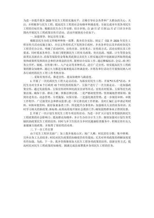 民生工程宣传月活动总结.docx