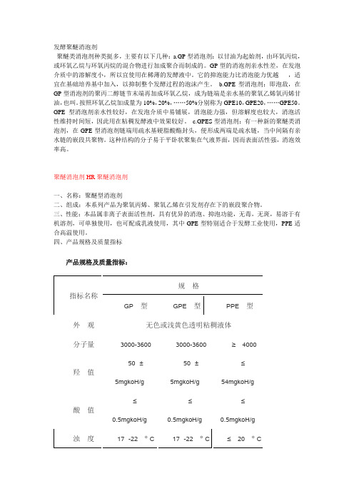 聚醚消泡剂使用方法